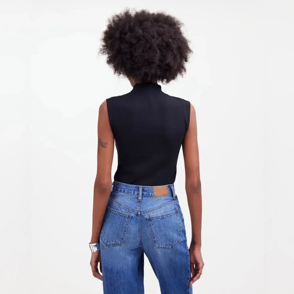 Madewell Funnelneck Cropped Muscle Tee Size S NO378 - Picture 3 of 6